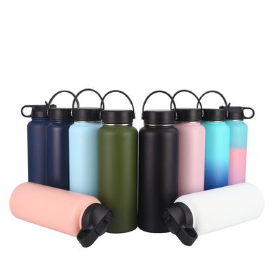 kaufen OEM Doppelwand Sport Edelstahl Wasserflasche mit Stroh 350/550/750/960/1200/1800ML Leichtgewicht Isolierte Wasserflasche zum Wandern online manufacture