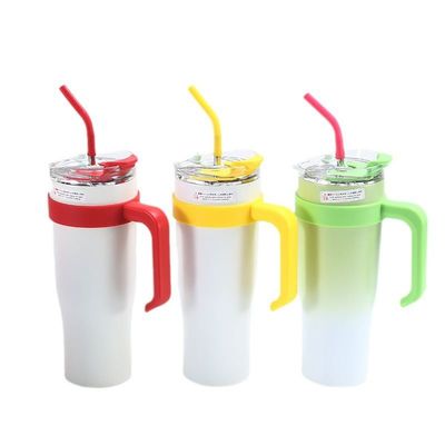 kaufen Große Kapazität Lebensmittelqualität Doppelwand 40 Oz Isolierter Tumbler mit Griff und Stroh Custom Vakuum Isolierter Tumbler Trinken heiß kalt OEM / ODM online manufacture