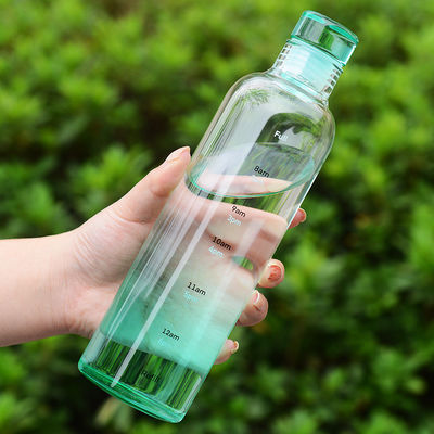 kaufen Bequeme große Kapazität nachhaltige einfache Zeit-Erinnerung Wasserflasche hohe Transparenz Verdickte klare Glas Getränkeflaschen 500ml/750ml online manufacture