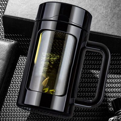 kaufen Mehrzweck-Büro-Geschäftsgeschenk Tragbare Glaswasserflasche mit Griff Glasflasche mit Teespritzer Einzigartiges Teeseparationsdesign und Funktionalität online manufacture