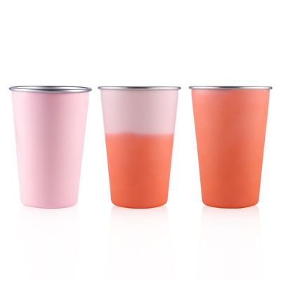 kaufen Lecksicherer Einwand-Edelstahlbecher Farbwechsel Isolierter Eiskafetumbler mit Stroh, leicht zu lagern für Familienessen oder Outdoor-Aktivitäten online manufacture