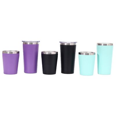 kaufen 8oz/12oz Doppelwand-Edelstahl-Thermal-Reisebecher Eco-Friendly Isolierte Vakuum-Flasche Verschüttungssicher mit Laser / 3D / Seidenbildschirm Logo online manufacture