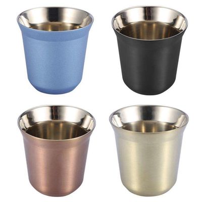 kaufen Maßgeschneiderter Druck 80ml 160ml Doppelwand Kaffeebecher aus Edelstahl Reise Kaffeebecher aus Edelstahl Espresso Tassen Kleine Größe leicht zu halten und zu reinigen online manufacture
