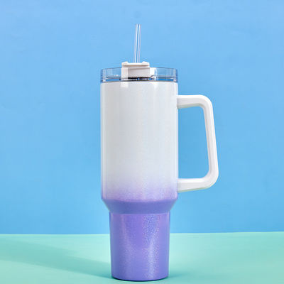 kaufen 40 Oz Tumbler mit Griff halten kalt 40 Stunden Edelstahl Tumbler mit Deckel und Stroh Doppelwand Vakuum Wiederverwendbar Sport Wasserflasche mit Griff Reise Kaffeebecher heiß halten online manufacture