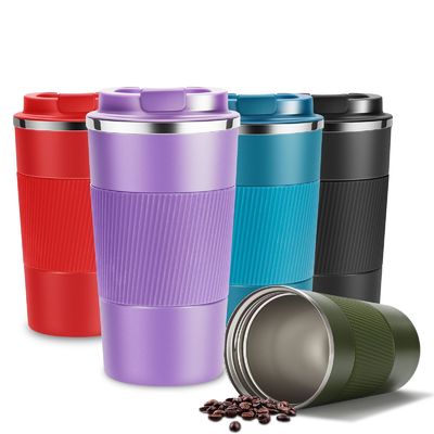 kaufen 12oz isolierter Kaffeebecher mit undichtem Deckel Kaffeetombler mit Versiegelungsdeckel Vakuum Edelstahl für heißen Kaffee mit Eis Tee online manufacture