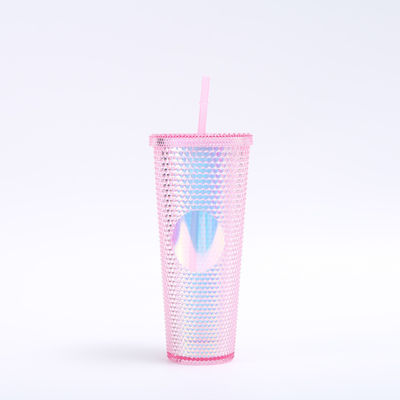 kaufen Irisescent gefüllter Doppelwand-Kunststoff-Tumbler mit Deckel Stroh für DIY-Anpassung Eiskäfe Wasser BPA-frei online manufacture