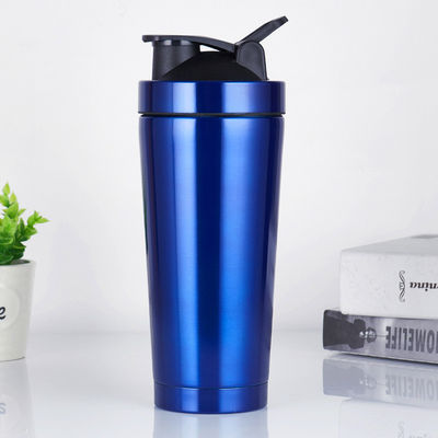 kaufen Edelstahl Shaker Flasche Geräuschfrei 24 Oz isolierte Metall Shaker Flaschen Becher für Proteinmischungen und Vor-Workout 100% undicht online manufacture