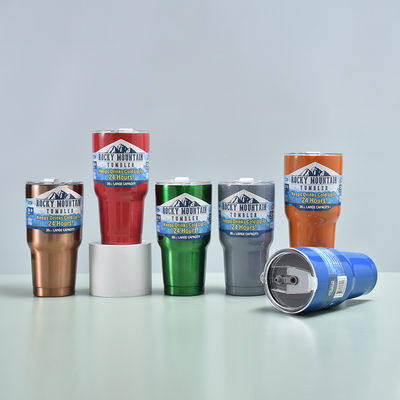 kaufen 30oz Edelstahl-Tumbler, Doppelwand-isolierter Bierbecher Amerikanischer Autokopf 30oz UV-plattierte Eis-Boss-Kopf für Autoreisen online manufacture