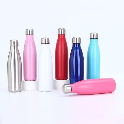 kaufen 17oz Edelstahl Wasserflaschen Vakuum Isolierte Wasserflaschen Doppelwand Pulver beschichtet Wiederverwendbares Metall Sport Wasserflaschen halten Getränke heiß und kalt Himmel hellblau online manufacture
