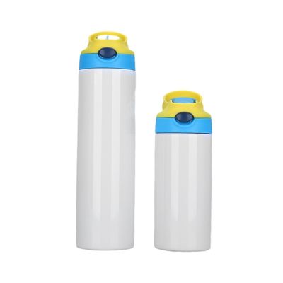 kaufen 12 OZ Sublimation Stroh Sippy Cup Blank Tumblers Doppelwand Vakuum Isolierte Mischfarbthermosen Edelstahl Wasserflaschen für die Schule online manufacture