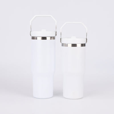 kaufen 20 Oz Tumbler mit Griff, Isolierter Tumbler mit Deckel und Flip Strohlecksicherung Doppelwand Edelstahl Vakuum Reise Kaffeebecher Isolierte Wasserflasche Thermal Tasse online manufacture