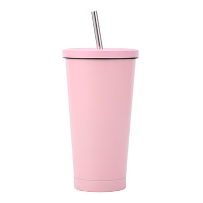 kaufen Isolierter Tumbler mit Deckel und Stroh, Edelstahl Vakuum Isolierter Tumbler Eeps kalt für 24 Stunden, 100% undicht passt in den Autokupfhalter online manufacture