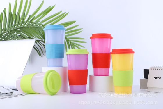 kaufen Doppelschichtiger Kunststoff-Kaffeebecher 16oz, große Kapazität, Unisex, Macaron-Farbe, Direktbecher online manufacture