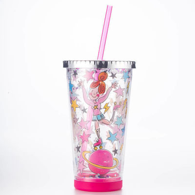 kaufen Anti-Leck DIY Aufkleber Strohbecher Tragbarer und Bequemer Trinkbecher Hoch aussehender Student Plastikbecher online manufacture
