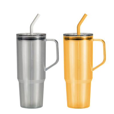 kaufen Anpassbarer 40oz Einlagen-Griff-Tasse Großkapazität Strohbecher tragbare Kunststoff-Tumber für den Außenbereich und Reisen online manufacture