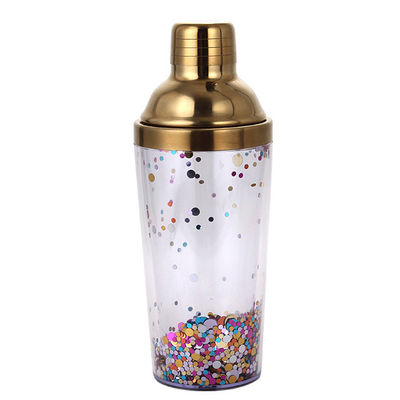 kaufen Grenzüberschreitendes neues Glas aus Edelstahl mit graviertem Maßstab Cocktail Shaker Glas Milch Tee Glas 450ml online manufacture