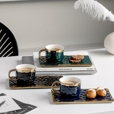 kaufen Luxus-Set im nordischen Stil Kaffeetassen und Teller mit Löffeln Romantische Nachmittagstee-Tasse Keramik-Tasse Männer- und Damen-Bürobecher online manufacture