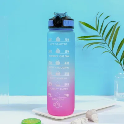 kaufen Leckdichte Tritan Wasserflasche 32oz Wasserflasche mit Zeitmarker BPA-frei Sorgen Sie dafür, dass Sie genug Wasser trinken Fitness Fitness Gym Camping Outdoor Sport online manufacture