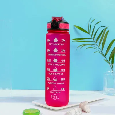 kaufen Leckdichte BPA-freie, personalisierte, motivierende Trinkwasserflasche mit Stundenauszeichnung und Stroh, um sicherzustellen, dass Sie den ganzen Tag über genug Wasser trinken. online manufacture