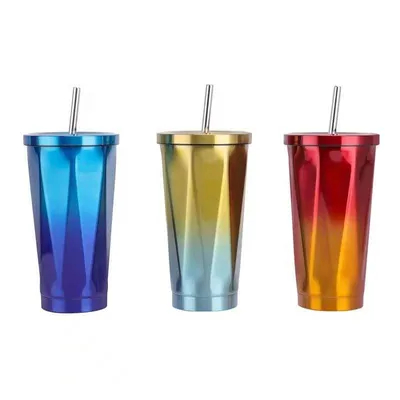 kaufen Kinder Doppelwandige Isolierung 304 Edelstahl mit Strohhalm und Deckel Individuell bedrucktes Logo Online-Herstellung