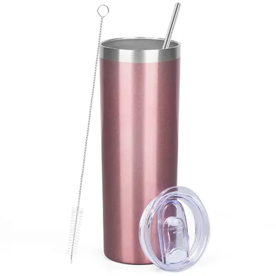 kaufen Große Isolierung 600 ml dünnes Edelstahl-Tumbler Gerade Leeres Weiß 20 Oz Isoliertes Tumbler mit Deckel und Stroh individuell Geschenk-Box Online-Herstellung