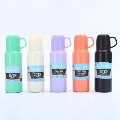 kaufen Vakuum isolierte Wasserflasche Thermo mit Tasse 648ml / 22oz Edelstahl Thermo Wasserflaschen Wasser Thermo Flasche Thermo für heiße und kalte Getränke Kaffee Wasser online manufacture