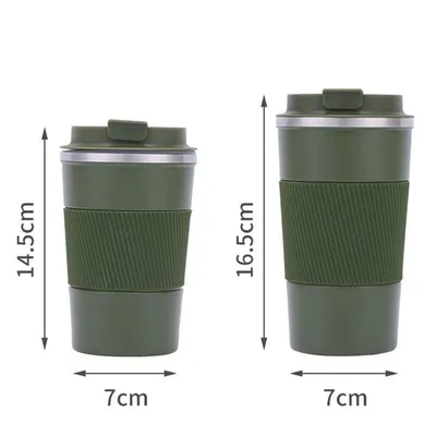 kaufen Portable 12 Oz 17 Oz Öko-freundlich 304 Edelstahl Kaffee-Reisebecher Vakuum isolierte Becher für alle heißen oder eiskühlen Getränke BPA-frei Lebensmittelqualität Lecksicherheit Design Online-Herstellung