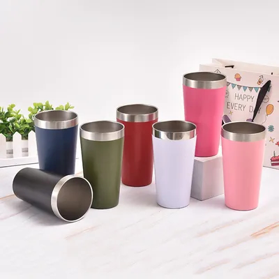 kaufen 12oz Tumbler Edelstahl Tumbler Masse Vakuum Isolierte Doppelwand Reise Tumbler mit Deckel und Stroh Wiederverwendbarer Tumbler Online-Herstellung