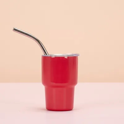 kaufen Mini Shot Tumbler 2OZ Weiß Rot Grün Shot Gläser mit Strohhalmen Edelstahl Weihnachtsbecher für die Home Bar Tee Kaffee Cocktails Getränke Geschenkbedarf Online-Herstellung