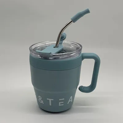 kaufen Isolierter Reisemug 1 Stück 480 ml Edelstahl Kaffeetasse mit Strohdeckel Thermosbecher für heiße, kalte Getränke Wasser Tee Milch Büro Outdoor Portable Flasche online manufacture