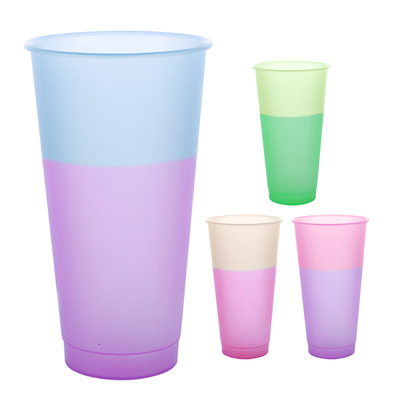 kaufen 500 ml Plastik-Weltbecher Großkapazität Einfaches Design Farbwechselbecher Edelstahldeckel online manufacture