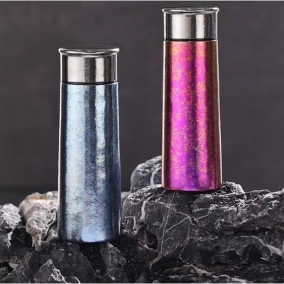 kaufen Portable Elegante Ultraleichte Metall Wasserflasche Titan Explorer Flasche Hammered Finish 360ml Abenteuer Wasserflasche Überlegene Korrosionsbeständigkeit online manufacture