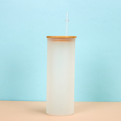 kaufen Individuell wiederverwendbare Glasflasche mit 16 Oz Glas Kaffeetasse mit Bambusdeckel und Stroh online manufacture