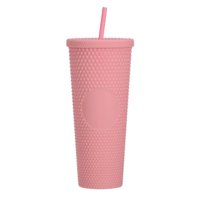 kaufen 710ml Large Capacity Double-layer Plastic Straw Cup Factory Direct Supply Creative Portable Durian Prickly Diamond Style Online-Herstellung