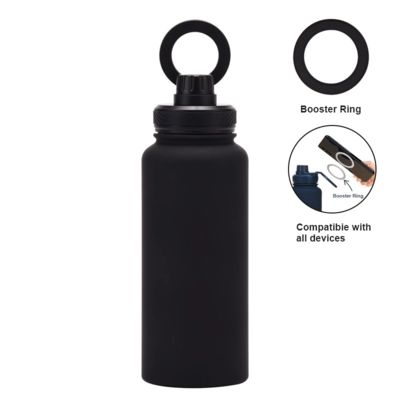 kaufen New Cross-border Mobile Phone Magnetic Stand Water Cup Outdoor Large-capacity 1L Insulated Cup Stainless Steel Sports Water Bottle Online-Herstellung