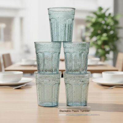 kaufen Stapelbarer Kunststoffbecher BPA-frei doppelwandig Langlebig Leicht Trinkgeschirr Ideal für Restaurants Cafés und Veranstaltungsorte Online-Herstellung