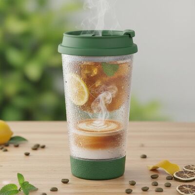 kaufen Schiebeverschluss Deckel Kunststoff-Tumbler geeignet für heiße und kalte Getränke Öko-freundliche wiederverwendbare Getränke Behälter Online-Herstellung