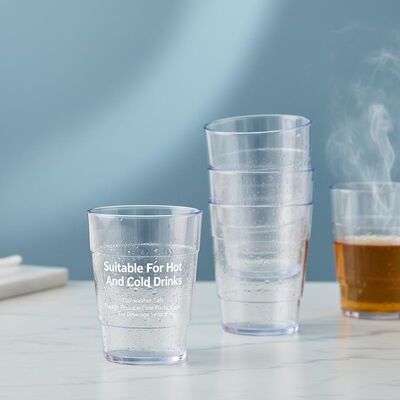 kaufen Geeignet für heiße und kalte Getränke Plastik-Tumbler Spülmaschine sicher langlebige wiederverwendbare klare Plastikbecher für Getränke Online-Herstellung