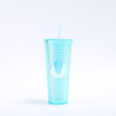 Strohgefüllter Tumbler. Perfekt für heiße und kalte Getränke. Kaffeetasse mit Eis. Smoothie-Tasse.