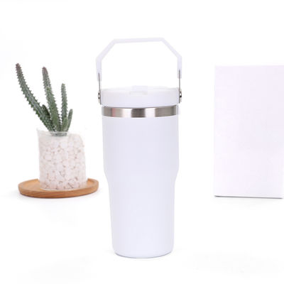 30oz Portable Car Cup 304 Edelstahl Vakuum Stroh Eisbecher Portable Vakuumbecher