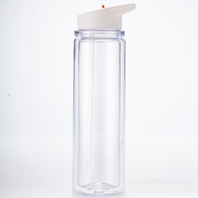 Doppelschichtiger Sequined Handling Wasserflasche, tragbare Sportwasserflasche mit mittlerer Schicht zum Einsetzen RAS Wasserflasche GRS zertifiziert