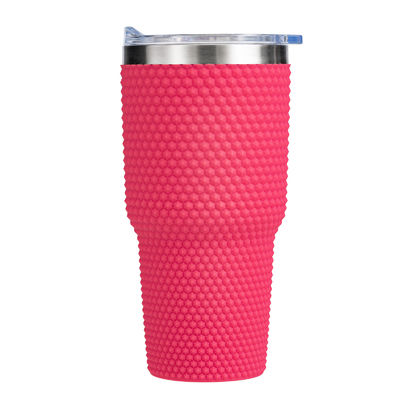 Stylische Edelstahl-Tumbler: Mehrfarbige Optionen mit Diamant-texturisiertem Ärmel und Edelstahldeckel, perfekt für Zuhause und Büro