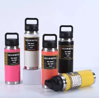 600/800/1100ML Outdoor Sport Edelstahl Wanderwasserflasche Leichtgewicht Doppelmauerte Edelstahl Wasserflasche Easy Chug Design