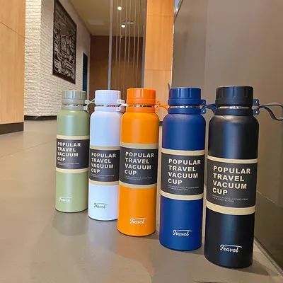 1100ml Thermos Edelstahl Isoliertopf Tragbarer Reisekessel Teekessel Vakuumflasche Außensport Vakuumflasche Warmwasserbecher