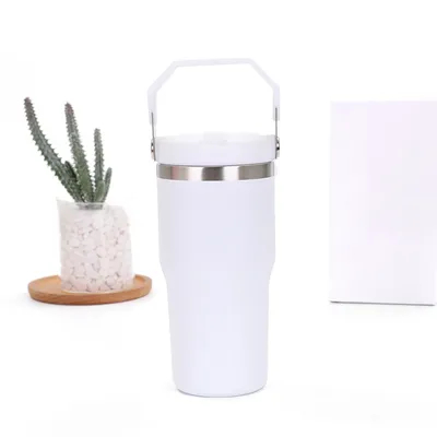 30oz Portable Car Cup 304 Edelstahl Vakuum Stroh Eisbecher Portable Vakuumbecher