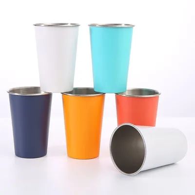 260/350/400/500/600ML Outdoor Edelstahl-Camping-Tasse Einwandgeschneiderte gedruckte Edelstahl-Bier-Tasse Leichtgewicht