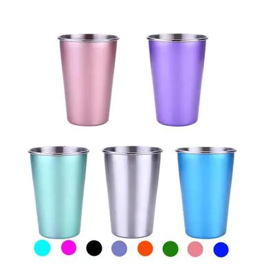 Edelstahl Schuss Glas 6oz Trinkbehälter Weinkuppe Unzerbrechliche Kaffee-Tee-Tasse Für Outdoor-Camping Reisen Silber