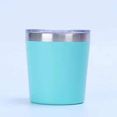 12oz einfache moderne wiederverwendbare Doppelwand aus Edelstahl Vakuum isolierte Reise Kaffee Milch Becher Tumbler mit Flip-Lad