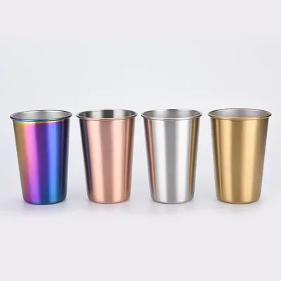 4 Stück Stackbare Edelstahl-Kinder-Tumbler