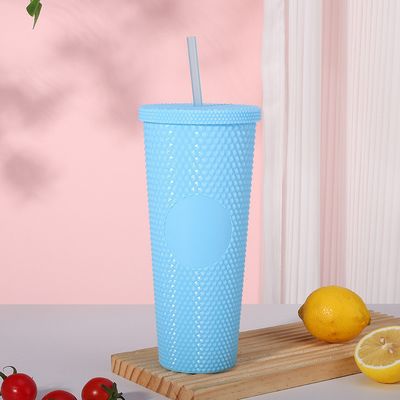 Feiertage Eisige Lilac Bling gefüllte Plastik-Kälte Tasse Tumbler 24oz
